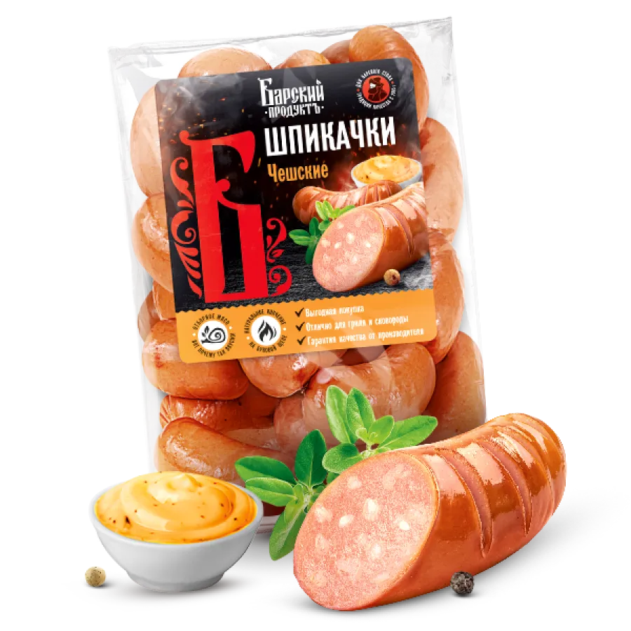 Купить шпикачки по низкой цене - сардельки оптом | Барский продуктъ