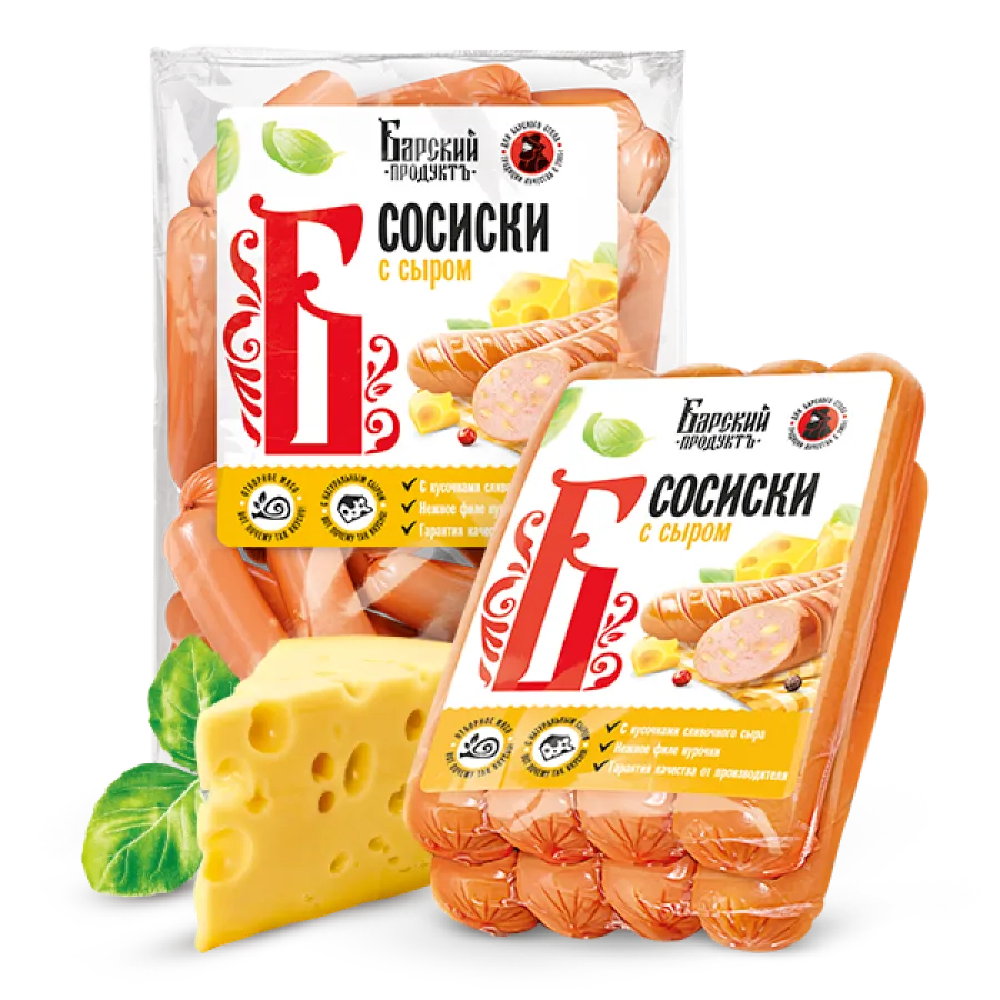 Сосиски оптом купить от производителя по низкой цене | Барский продуктъ